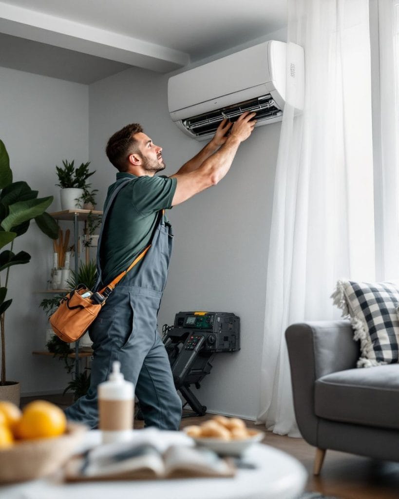 Técnico de Fujitsu con Herramientas en Benalmádena