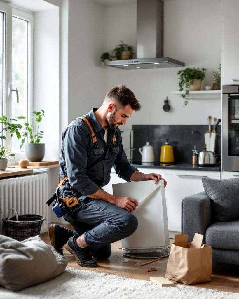 Técnico reparando frigorífico Cata en Benalmádena