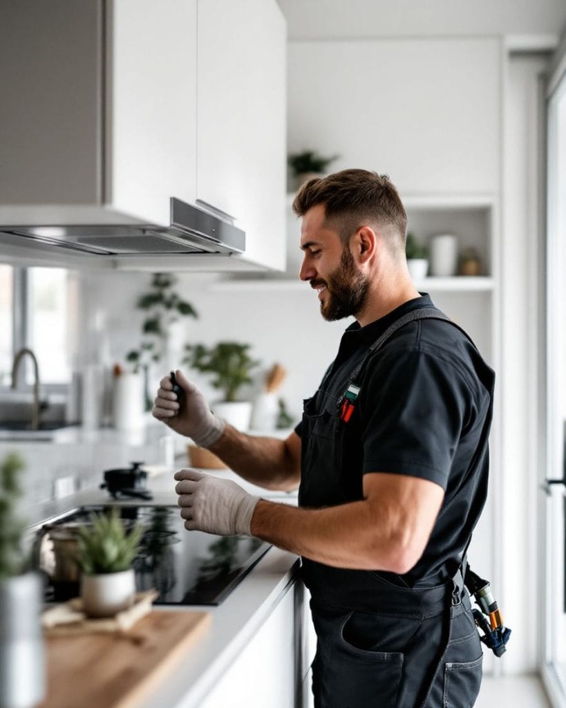 Técnico trabajando en servicio técnico Teka en Benalmádena